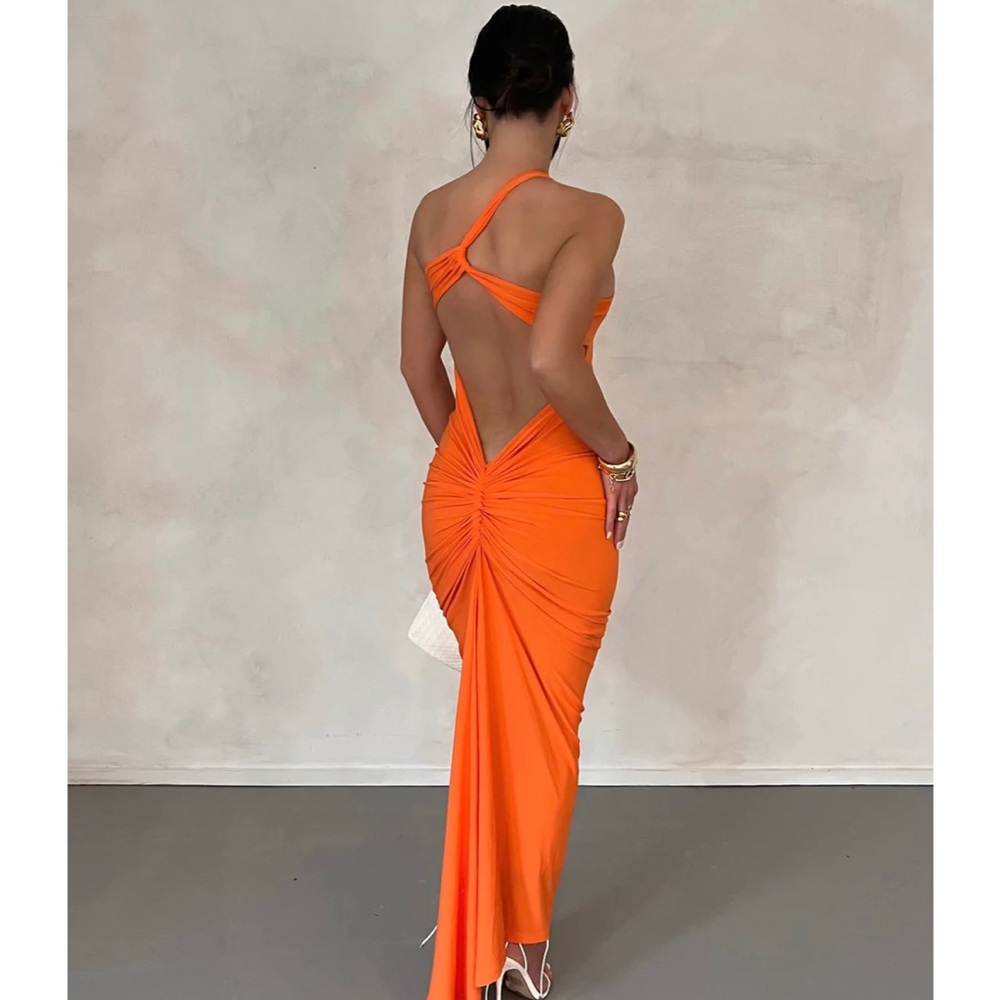 MELINA DRESS - ORANGE Size Small